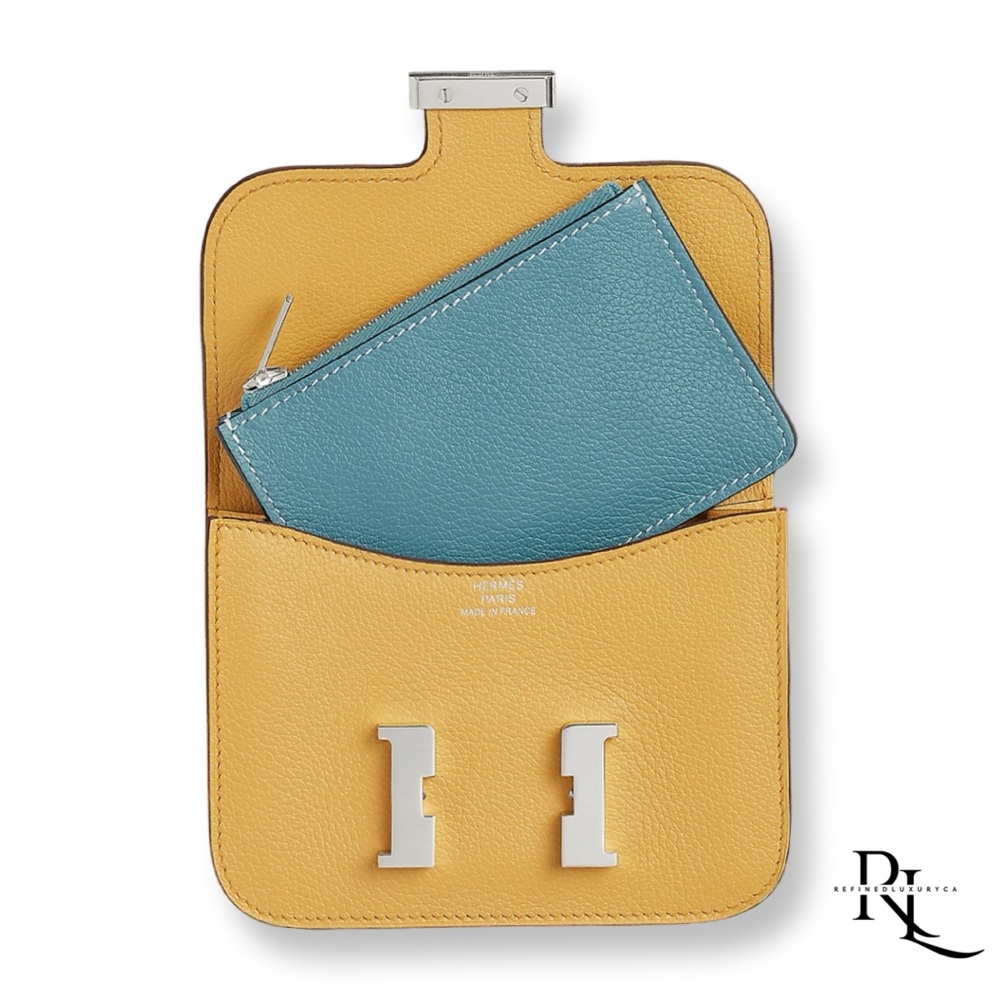 BNIB Constance slim wallet sunshine/blue denim (3000)